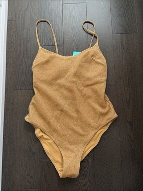 H&M Gold swimsuit size Small/38 BNWT
